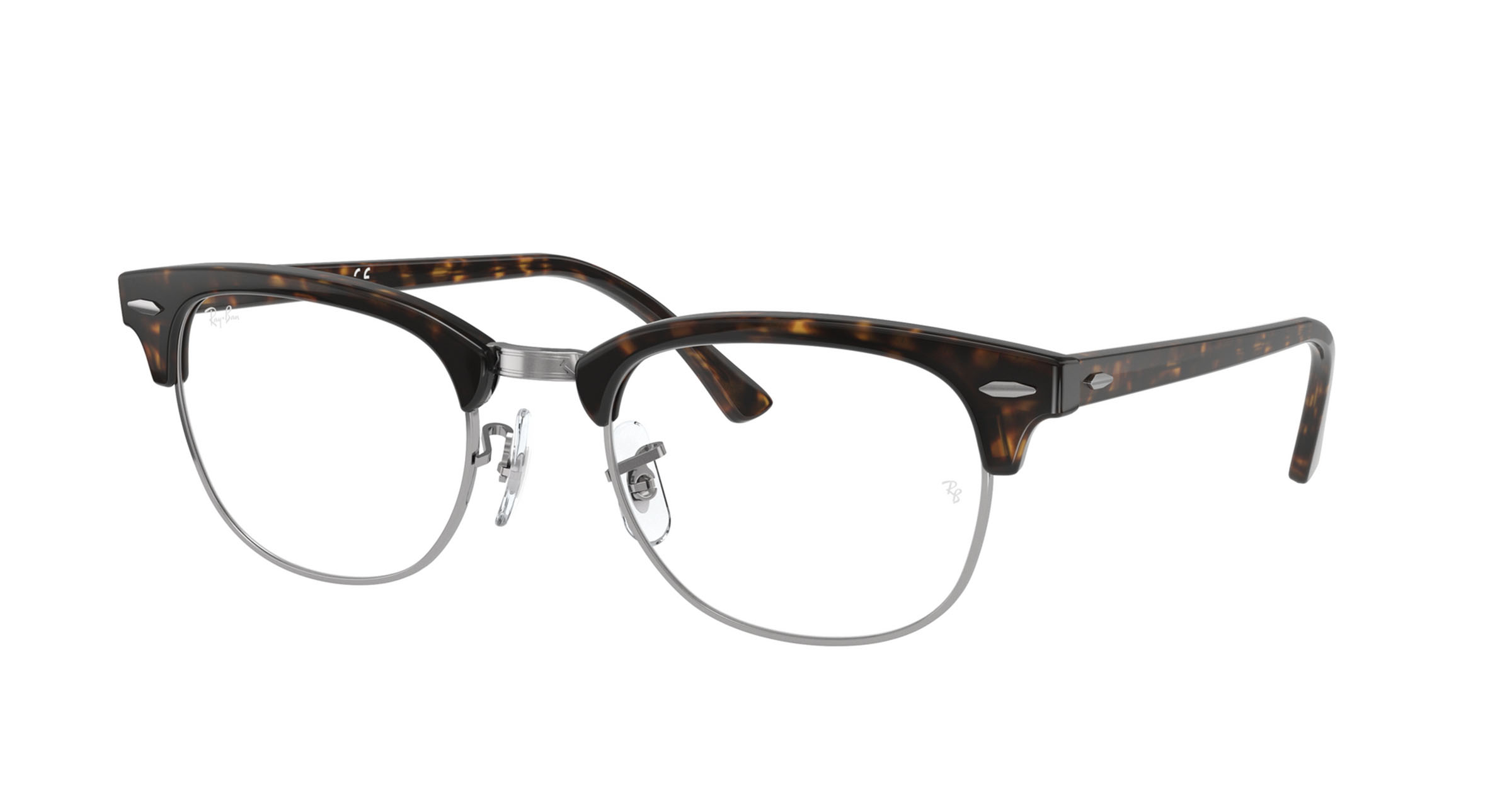 RAYBAN - 0RX5154 CLUBMASTER HAVANA, ARGENTO