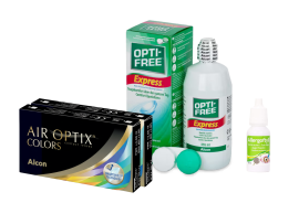 Air Optix Colors (2x2 lenti) + OptiFree Express 355ml + Allergoftyll