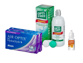 AirOptix Plus HydraGlyde Multifocal (2x3 lenti) + OptiFree Express 355ml + Calendoftyll