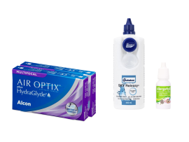 AirOptix Plus HydraGlyde Multifocal (2x3 lenti) + Sky Releasy 400 ml + Allergoftyll