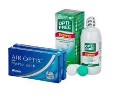 AirOptix Plus HydraGlyde (2x3 lenti) + OptiFree Express 355ml