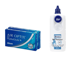 AirOptix Plus HydraGlyde (2x3 lenti) + Sky Releasy 400 ml