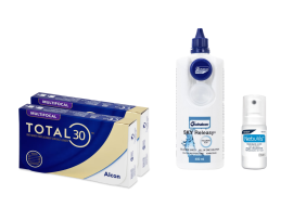 Total30 Multifocal (2x3 lenti) + Sky Releasy 400 ml + Nebuvis Reidratante Occhi