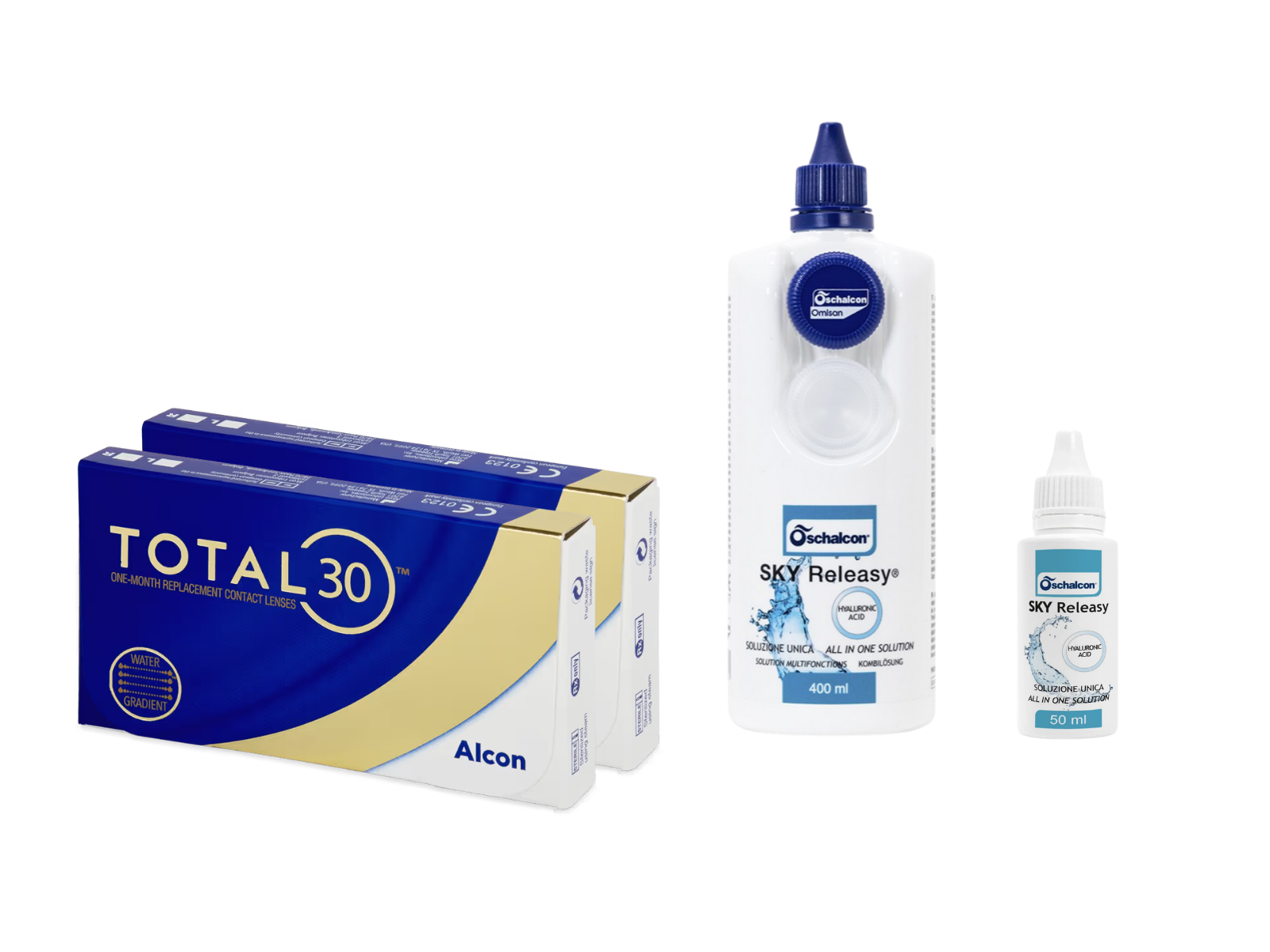 Total30 Sferiche (2x3 lenti) + Sky Releasy 400 ml + Sky Releasy 50 ml